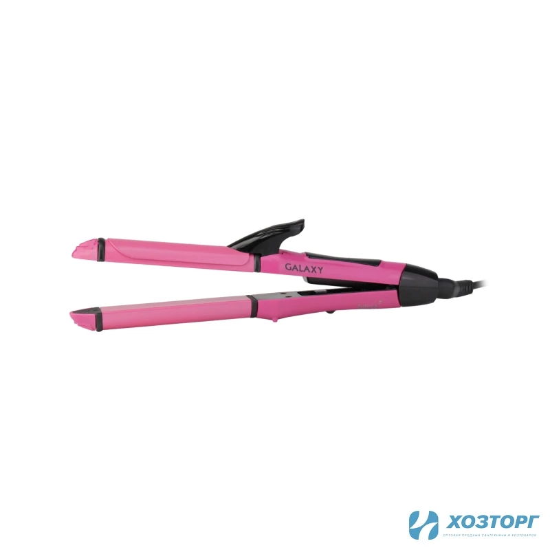 Щипцы для волос  50Вт, температура  нагрева 200С, розовый/GALAXY GL 4610 (1/24)