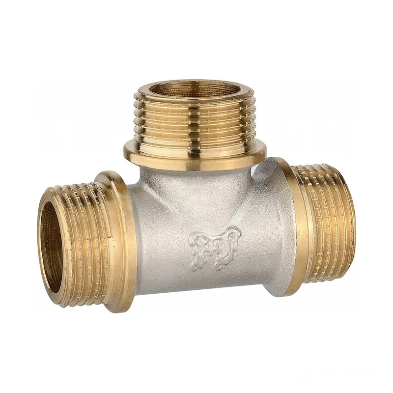 Тройник 25 (1") наружная/наружная/наружная резьба TIM TM444 (5/30)