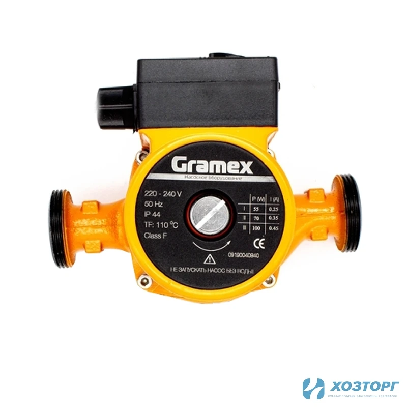 Насос циркуляционный GRAMEX UP-25-60, 180мм, напор 6м, 100Вт, подключение 1" без провода в комплекте (1/8)