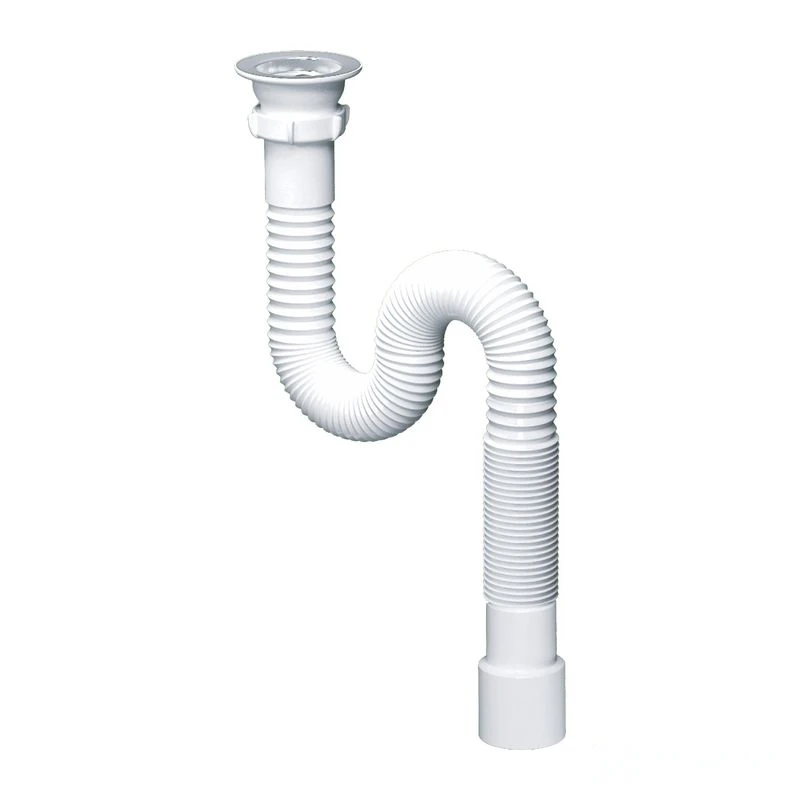Сифон гофрированный 1 1/2" чашка Ø70мм, выпуск Ø40/50мм Akvater/САНДЕСАНТ F103-АК (1/70)