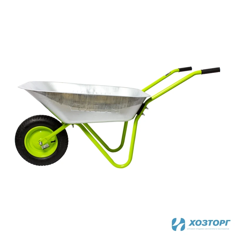 Тачка садовая СИЛАЧ - ТС65/1 , 1 колесная,  65 литров, 90 кг, 3,00-8/16 , зеленая рама, зеленое колесо (1/1)