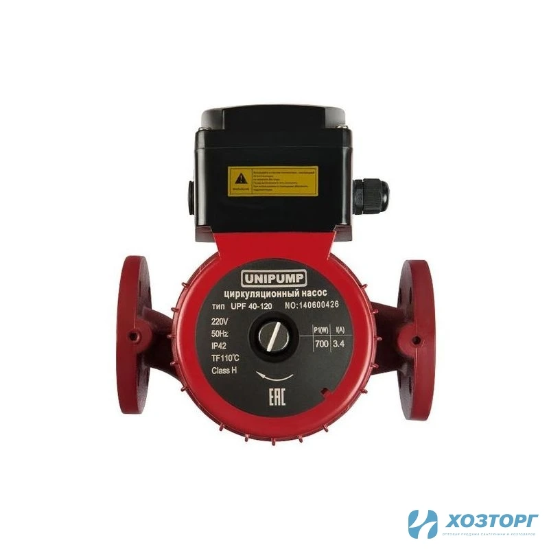 Насос циркуляционный UNIPUMP UPF 40-120, 250мм, напор 12м, 700Вт, фланцевый диаметр 150мм (1/4)