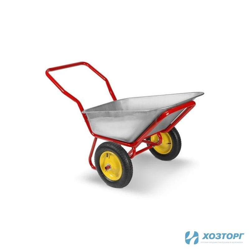 Тачка строительная ВАРЯГ-ТСт 110/2П, 2 колесная LUX П-образная ручка, Индивидуальная упаковка (1/6)