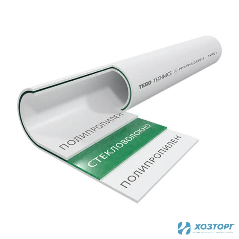 Труба PN25/40 х 6,7 SDR6 (стекловолокно) ТВ белая 030010405 (4/20)