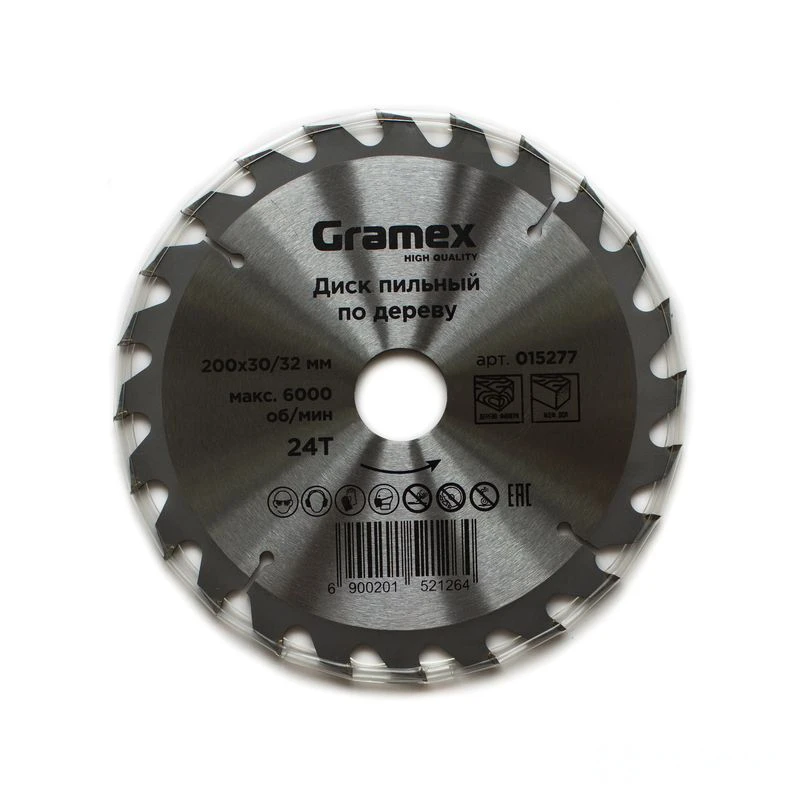 Диск пильный по дереву 200*32/30*24Т GRAMEX (1/50)