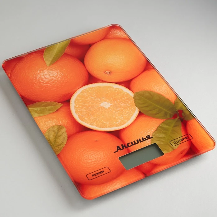 Весы кухонные  5кг 21,5*15см/электронные/АКСИНЬЯ КС-6501 "Цитрус" (1/24)