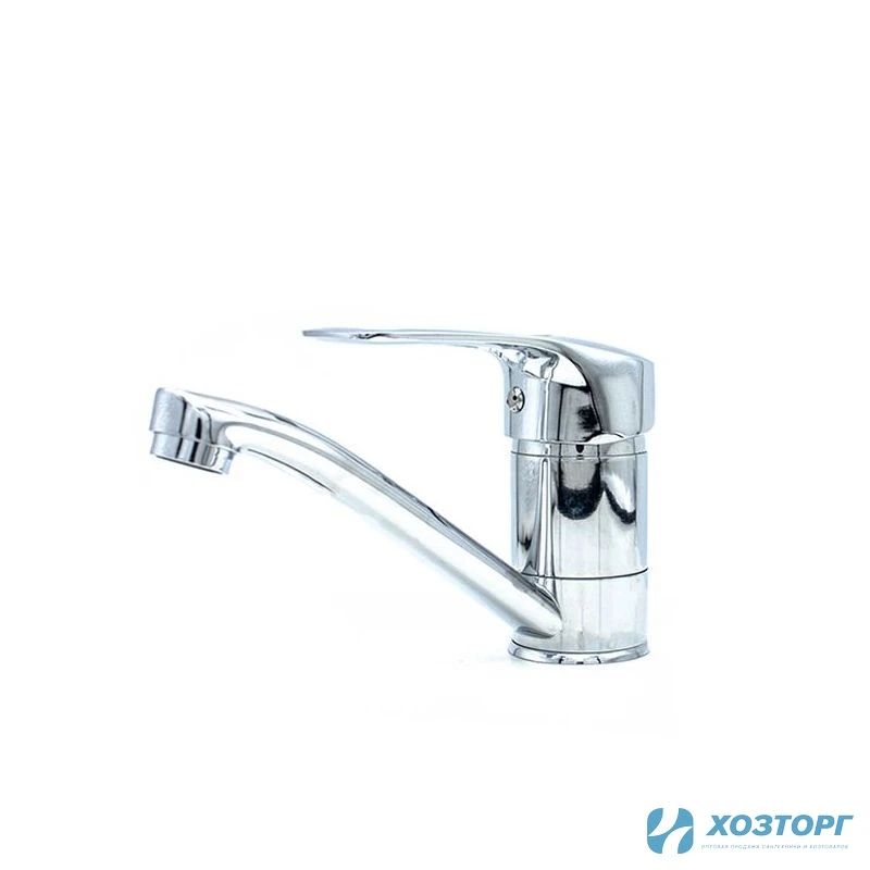 Смеситель  д/кухни DORON DС 2221-N, шаровый, хром, излив средний нос, п/г (2/20)