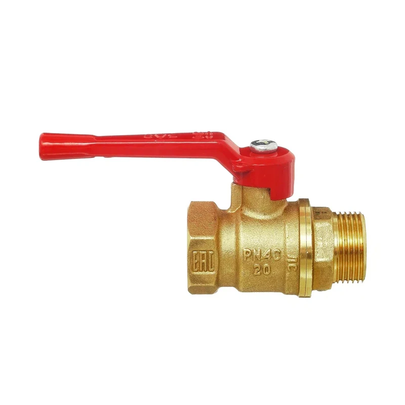 Кран шаровой БАЗ 1/2" В-Н ручка гайка-штуцер латунь 11Б 27 п1 Ду 15 А 31 (1/60)