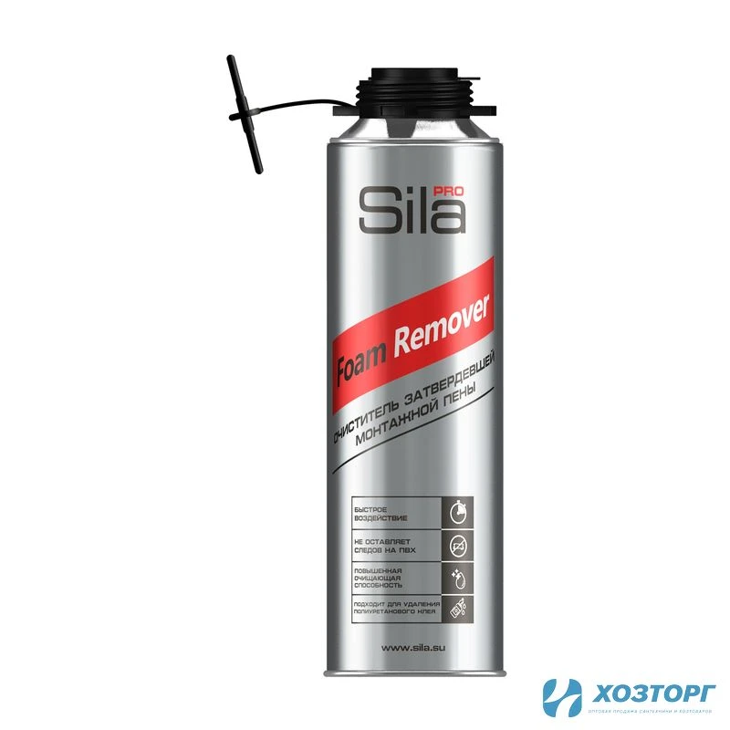 Очиститель SILA PRO FOAM REMOVER затвердевшей монтажной пены 500 мл, CLSLREM500 (1/12)