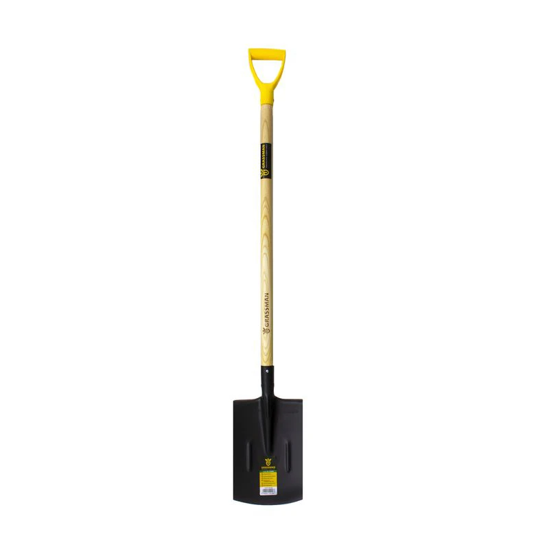 Лопата штыковая прямоугольная с деревянным черенком 960 мм GRASSMAN G-115564 (12/12)