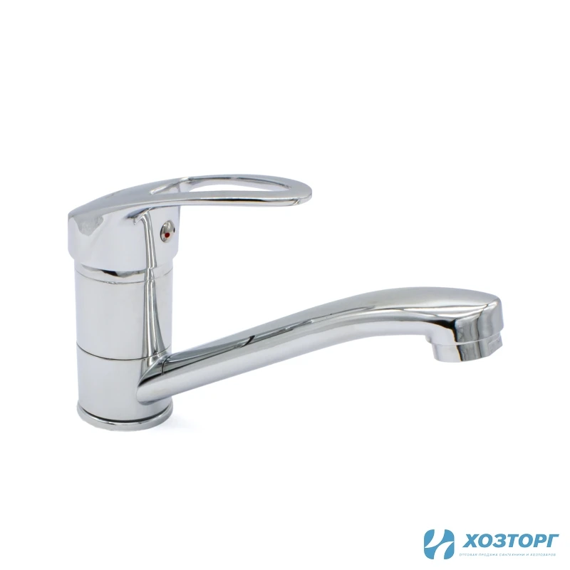 Смеситель  д/кухни DORON DС 2241-N, шаровый, хром, излив средний нос, п/г (2/20)