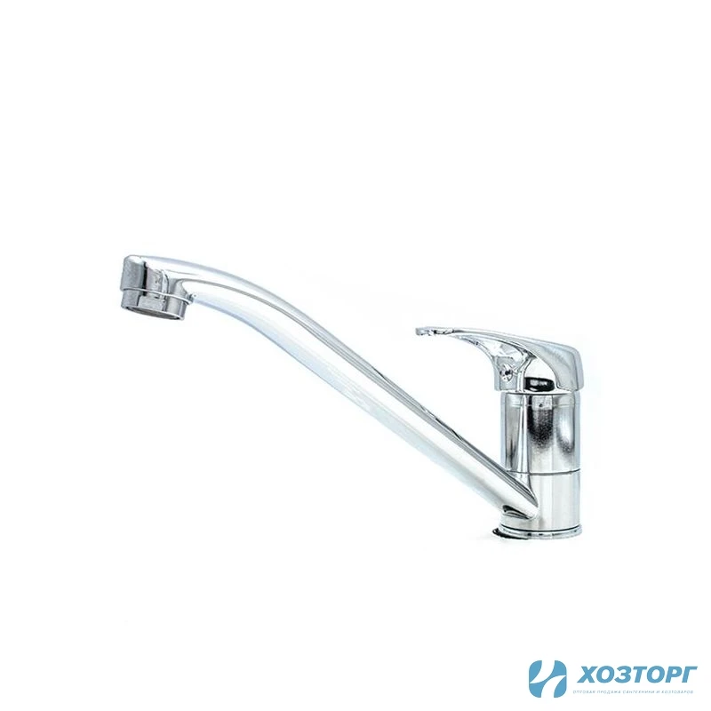 Смеситель  д/кухни DORON DС 2121-N, шаровый, хром, излив длинный нос, п/г (2/20)