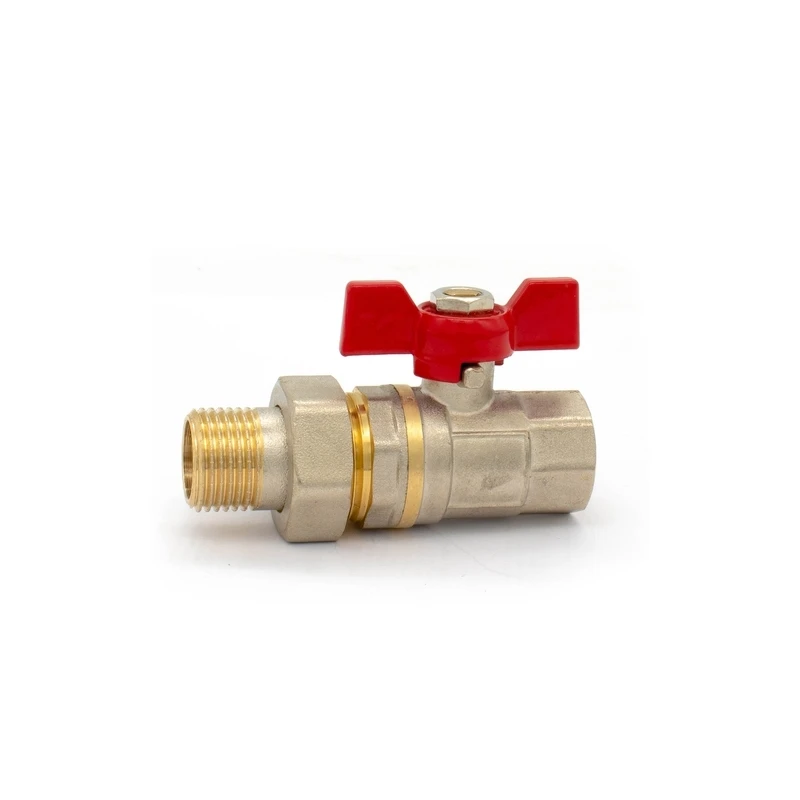 Кран шаровой DORON  1" В-Н бабочка с американкой (5/40)