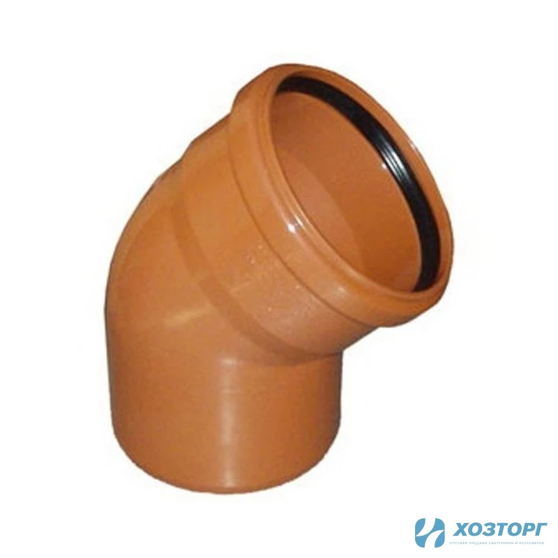 Отвод канализационный наружный 160х45° (20/20)