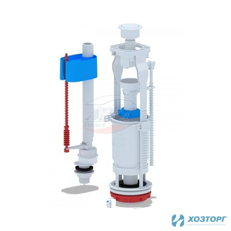 Арматура, нижняя подводка, кнопка белая, пластик, WC6550 (1/20)