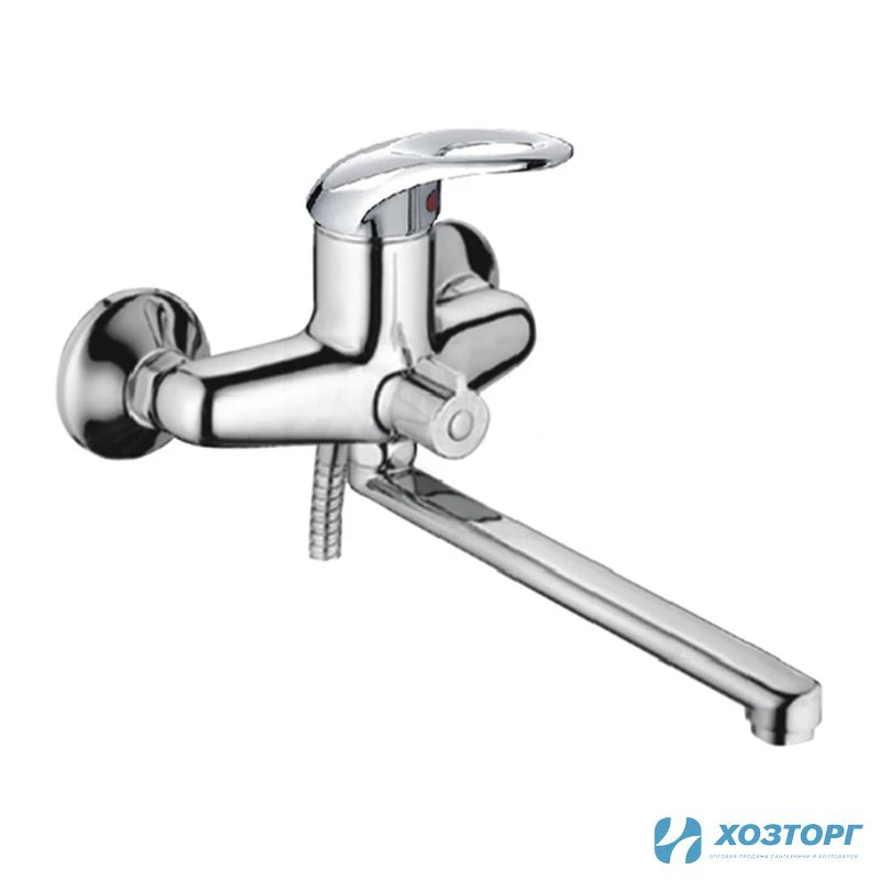 Смеситель д/ванны CRON 2203 D40 шаровый, хром, излив 30F, дивертор в корпусе (1/10)
