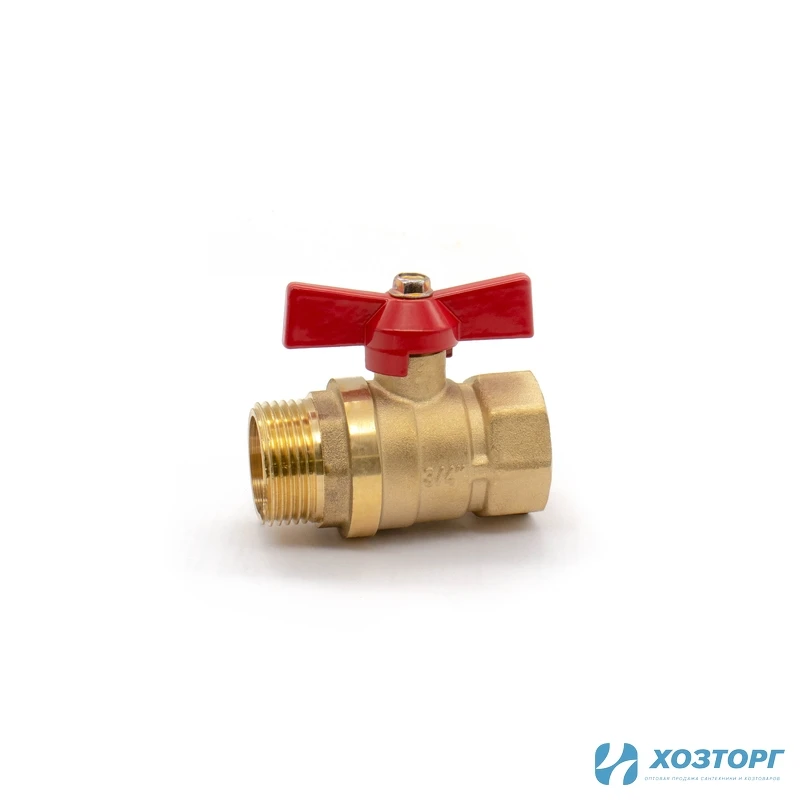Кран шаровой DORON  3/4" В-Н бабочка гайка-штуцер (5/160)