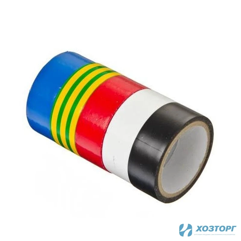 Изолента 18мм х 4м набор 5шт.- 5 цветов 469-070 (20/140)