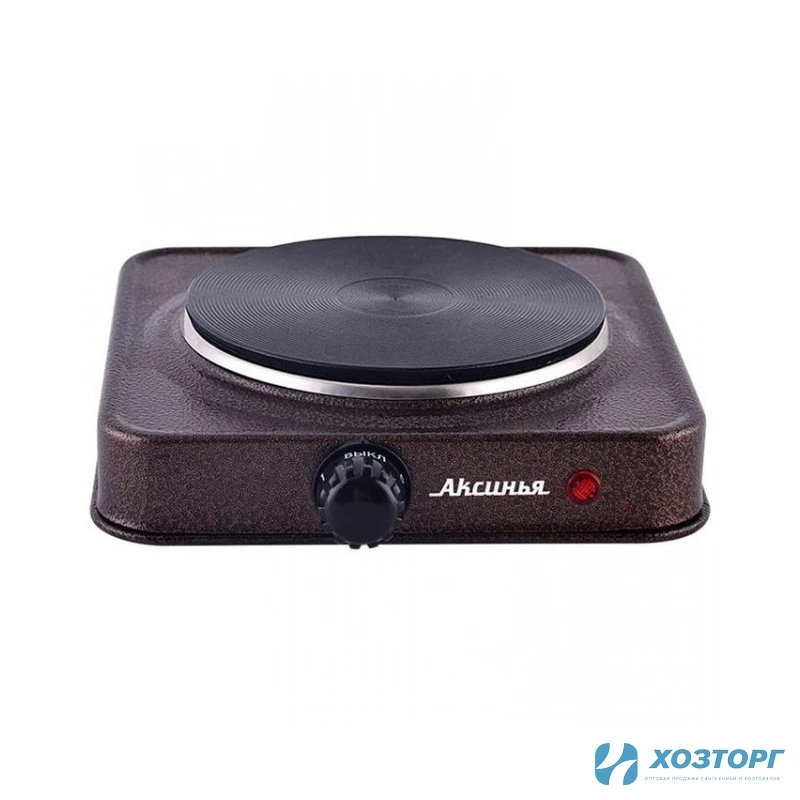 Эл.плита  диск одноконф., коричневая, 1000Вт/Аксинья КС-006 (1/5)
