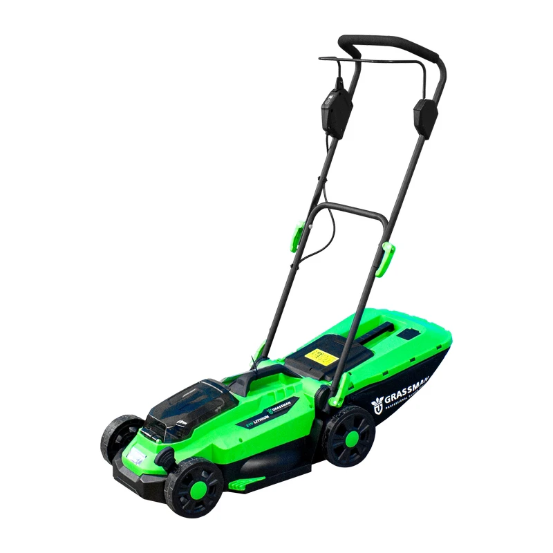 Газонокосилка аккумуляторная бесщеточная GRASSMAN BL-233, 21V, 1 акб 4,0А/ч ,ширина 33см, травосбор. 30л ,высота скашивания 25-75 мм (1/9)