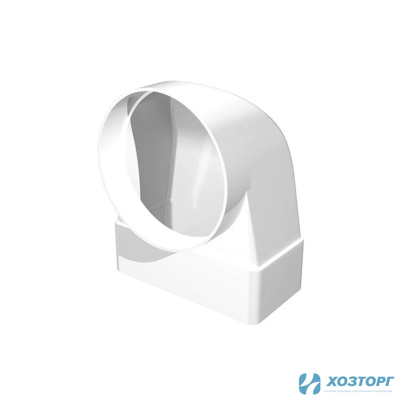 Соединитель угловой 90º  плоского воздуховода 60х204 с фланц.воздухораспр. D100 "620СК10ФП"/ERA (1/1)