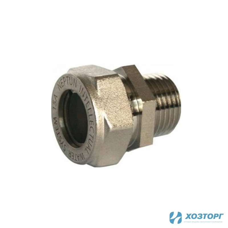 Муфта обжимная латунь (никелированная) 20*3/4" ш ZTI.611.002005N (10/80)