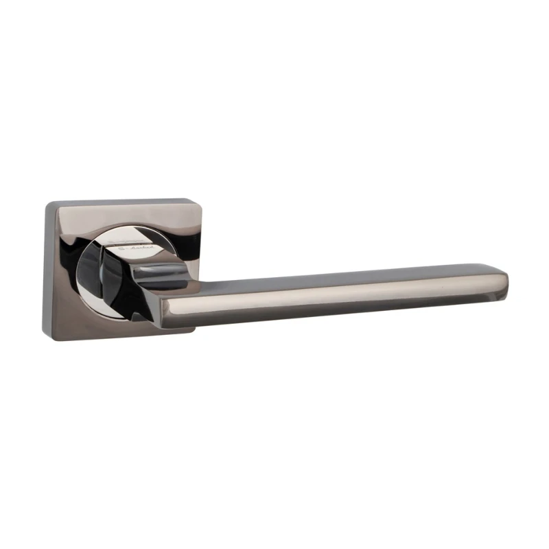 Ручки дверные S-Locked A-120 BH/CP черный никель   квадрат 122770 (1/20)