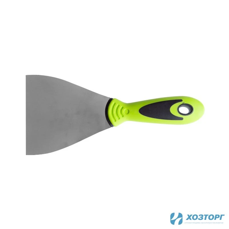 Шпатель фасадный 100мм, нержавеющая сталь, двухкомпонентная ручка, ИНТЕК 10122-100 (1/20)