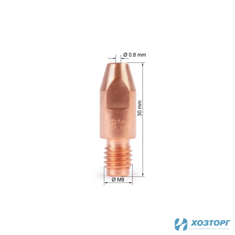 Наконечник токосъемный М8х30х0.8 Foxweld 3053 (1/10)