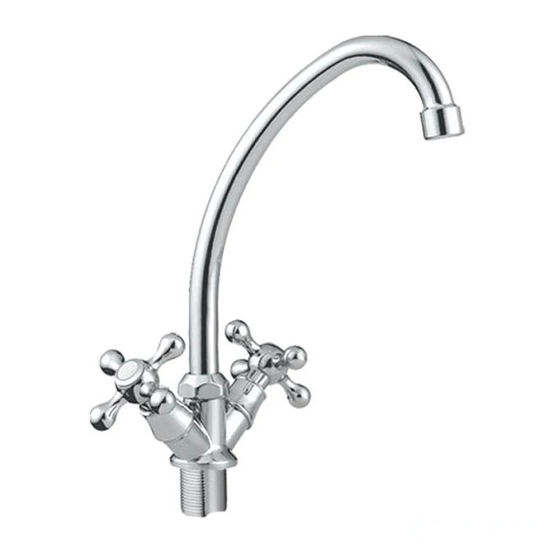 Смеситель д/кухни CRON 4008-2, 1/2 керамика, хром, излив стандартный, п/г (2/20)