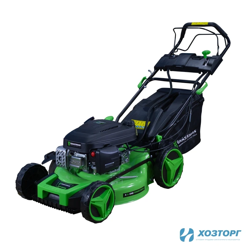 Газонокосилка бензиновая GRASSMAN PLM-6560SE 4,6кВт/6,3 лс,захват51см,60л,,самоход , электр/ручной стартер (1/3)