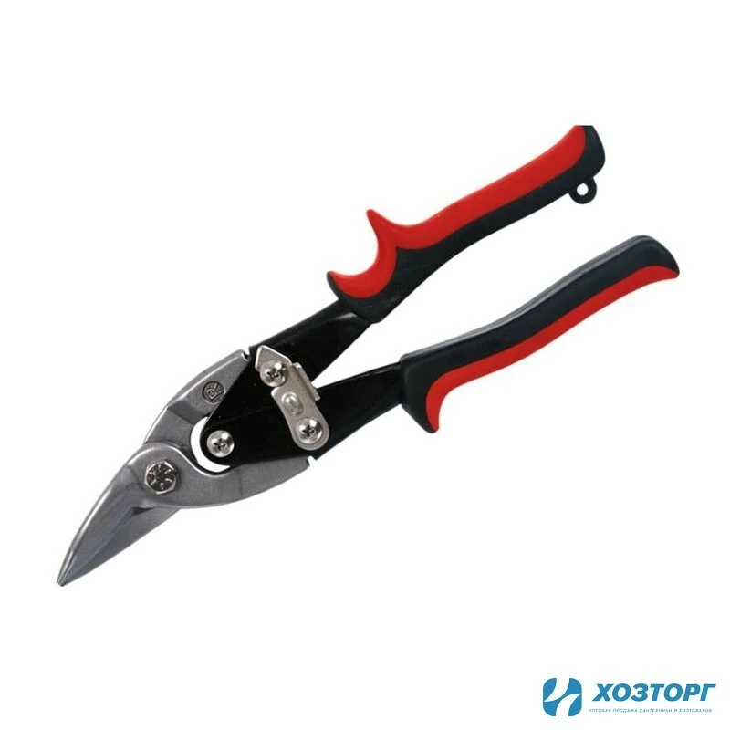 Ножницы по металлу 250мм, левые, пластик ручки, ПРОФ КАМ-Tools 058004 (1/50)