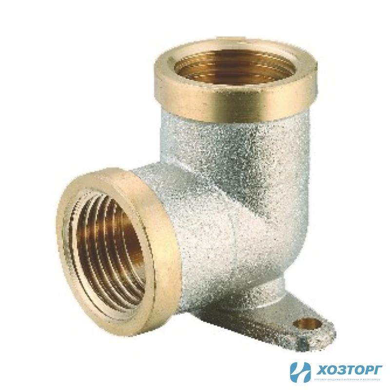 Угольник 15 (1/2") с крепежом внутренняя резьба SMS 02095 (10/100)