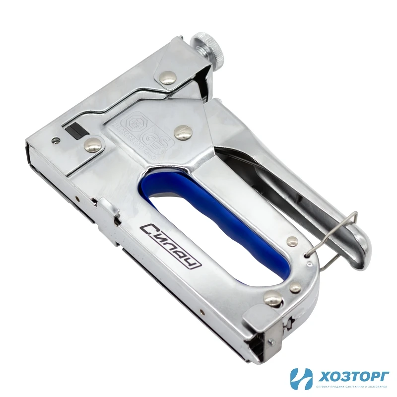 Степлер мебельный металл, скобы 4-14мм, ТИП 53A (11,3 х 0,7мм), регулируемый СИЛАЧ ЭКСПЕРТ (6/36)