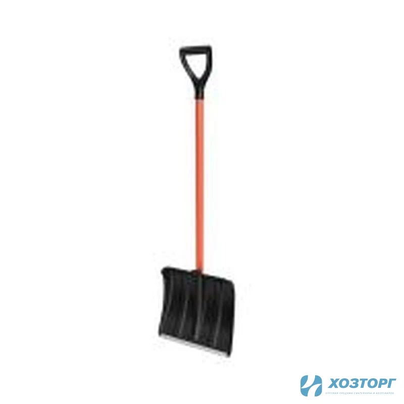 Лопата снеговая ЦИКЛ Стандарт Витязь с алюминиевой планкой,мет. черенок в оплетке (ОРИГИНАЛ) 365*380мм и V-руч (5/5)