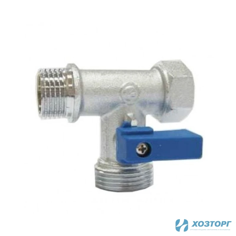 Кран 3-х проходной шаровой 1/2г х 1/2ш х 3/4ш ДСМА TIM BL5807 (1/60)