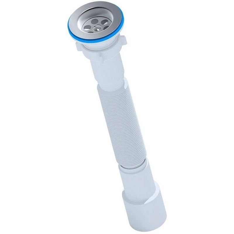 Сифон гофрированный 1 1/2" чашка Ø70мм, выпуск Ø40/50мм АНИ G106 (1/60)