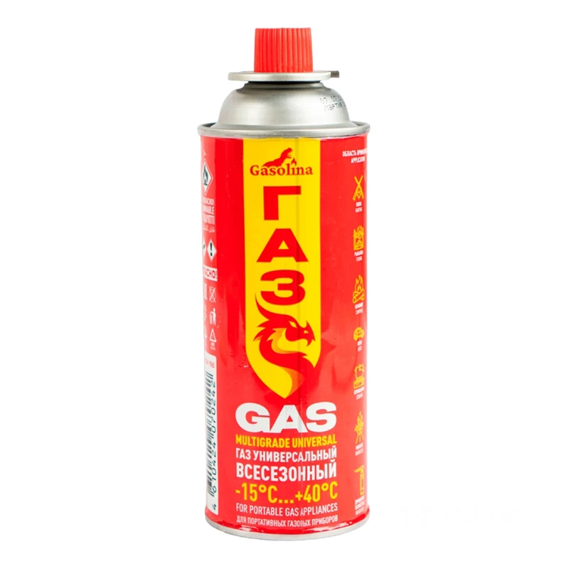 Газ для портативных плит, универсальный, метал. баллон 220 гр. GASOLINA (28/28)