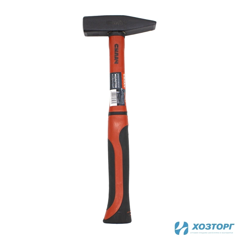 Молоток  400гр. с фибергласовой ручкой кованый СИЛАЧ (6/48)