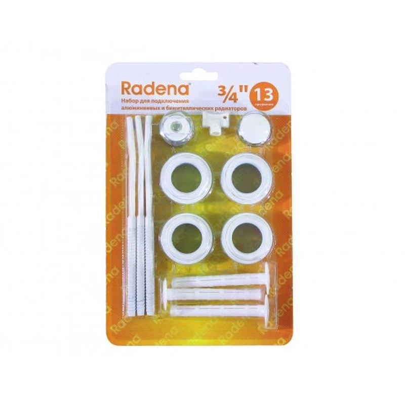 Набор для подключения RADENA 1/2 13 предм. (перех.1*1/2 лев,кр.Маевск,3 кронштей) 011090301 (1/40)