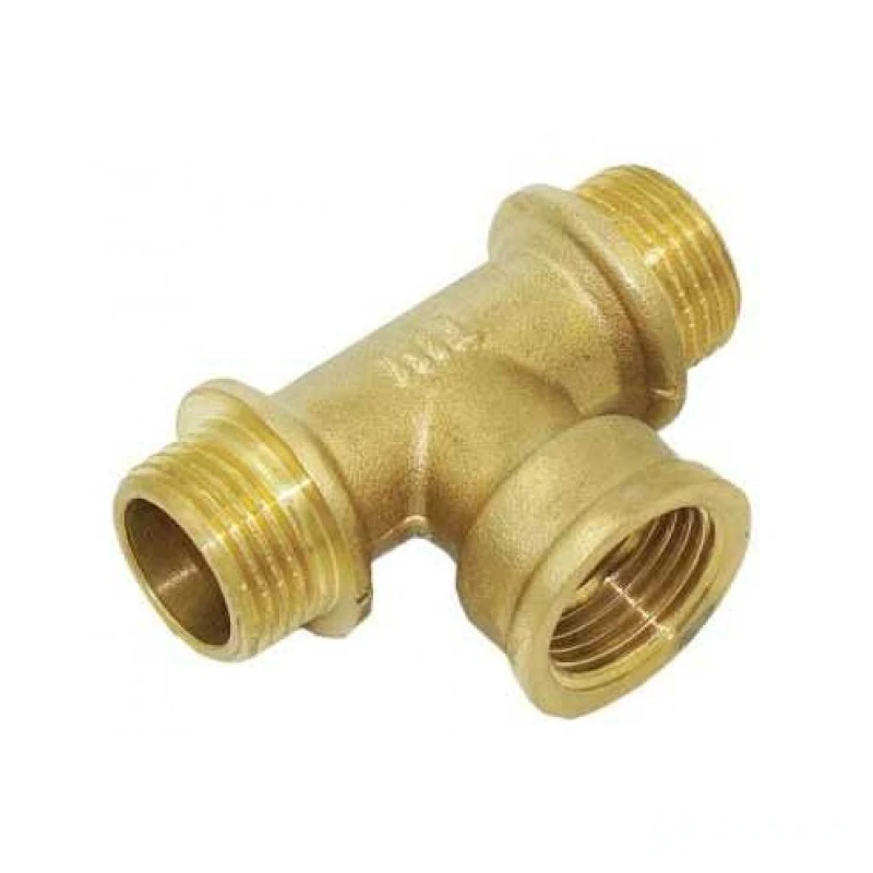 Тройник 15 (1/2") наружная/внутреняя/наружная резьба TIM TMFM222 (10/80)