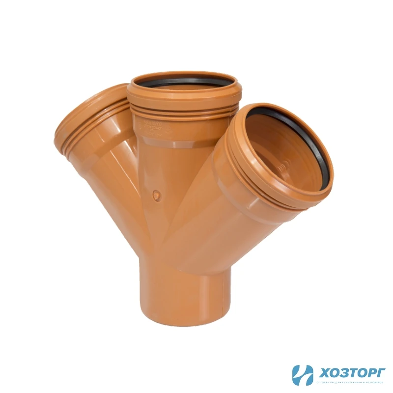 Крестовина канализационная наружная 110х110х110 45° (1/15)
