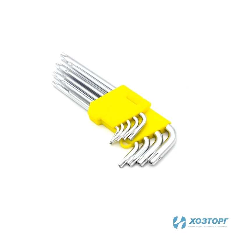 Набор ключей TORX-профиль 9 предметов, Т10-Т50, CrV, удлиненные, ВАРЯГ (6/36)