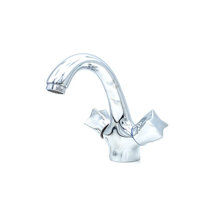 Смеситель  д/умывальника DORON DL 1501-N, 1/2 керамика, хром, излив короткий, п/г (1/10)