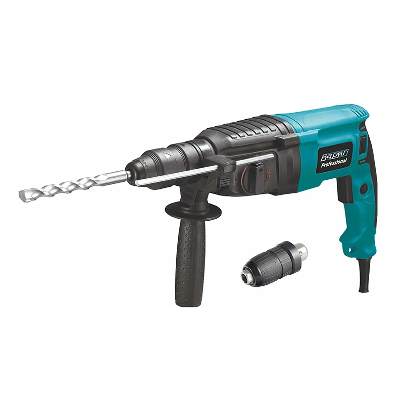 Перфоратор электрический  ВАРЯГ ПЭ-960П(960Вт,0-1300об/м,0-5500уд/мин,4,3Дж,3 реж,SDS+/QCC, кейс) (1/4)