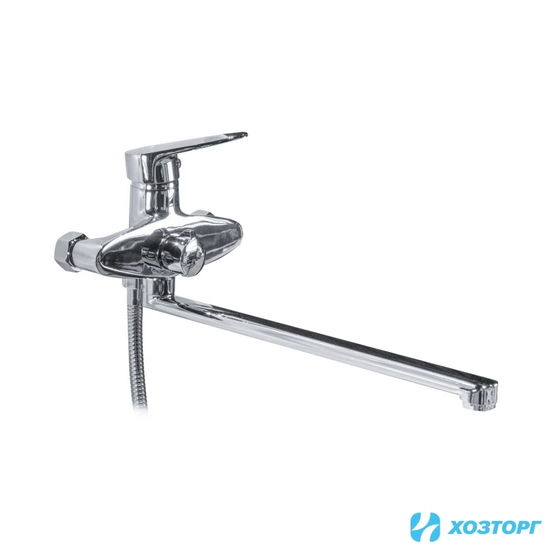 Смеситель  д/ванны DAMENTO  BASIC BA01.10, шаровый, хром, излив 350 мм, лейка 3 режима (1/10)