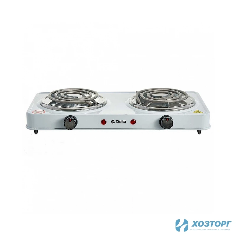 Эл.плита  спираль двухконф., белая, 2000Вт/Delta D-705 (1/5)