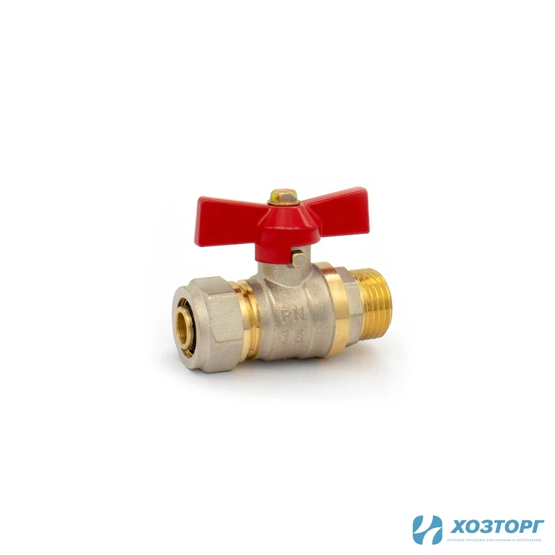 Кран шаровой д/металлопластика DORON 16х1/2" ц/ш (5/200)