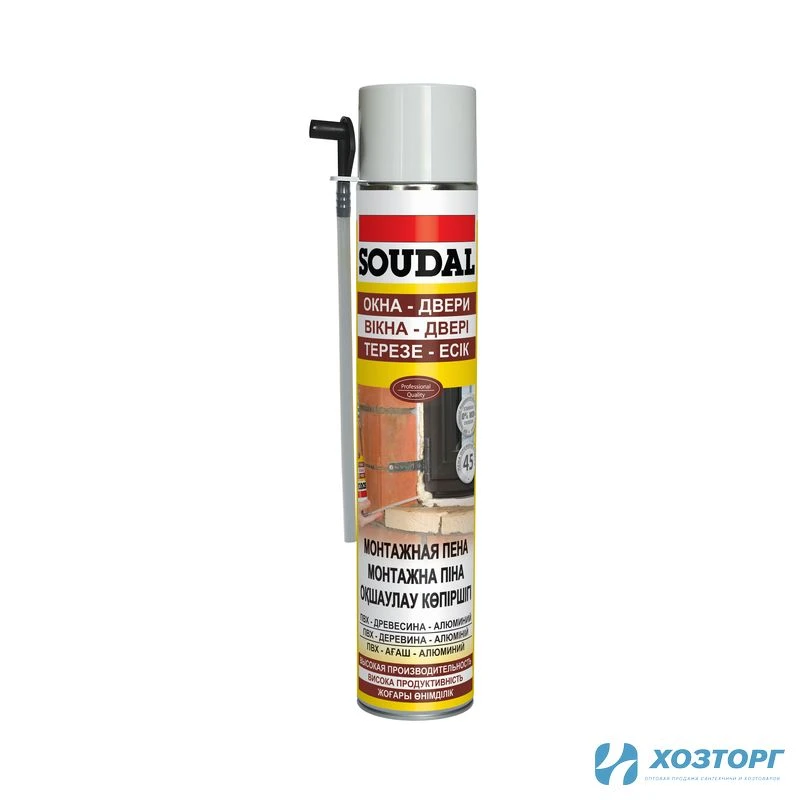 Пена монтажная бытовая 300 мл SOUDAL 103826 (1/12)