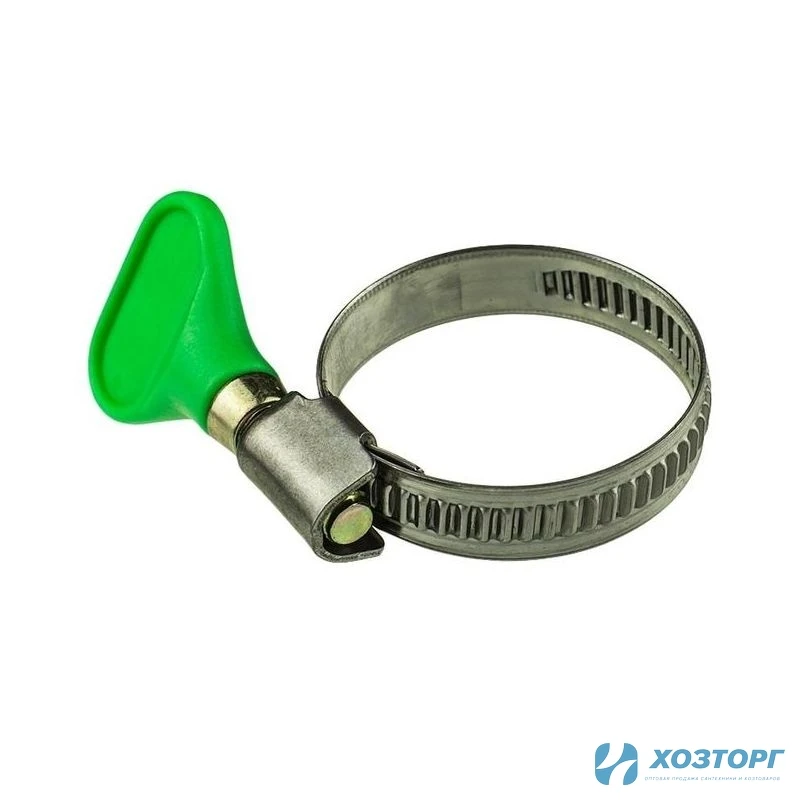 Хомут червячный  16-25 мм с ручкой для закручивания Damento (20/1 000)